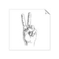 Picture of Peace Sign Hand _GroupedProduct_Square_Unframed_Print_Only_