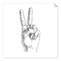 Picture of Peace Sign Hand _GroupedProduct_Square_Unframed_Print_Only_