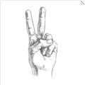 Picture of Peace Sign Hand _GroupedProduct_Square_Unframed_Print_Only_