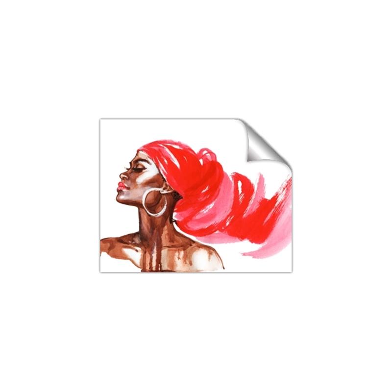 Picture of Watercolor beauty African woman _GroupedProduct_Rectangle_Landscape_Unframed_Print_Only_