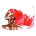 Picture of Watercolor beauty African woman _GroupedProduct_Rectangle_Landscape_Unframed_Print_Only_
