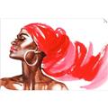 Picture of Watercolor beauty African woman _GroupedProduct_Rectangle_Landscape_Unframed_Print_Only_