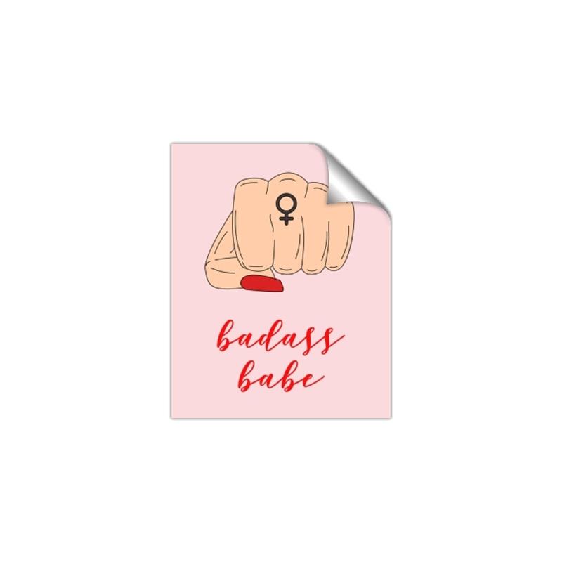 Picture of Badass Babe _GroupedProduct_Rectangle_Portrait_Unframed_Print_Only_
