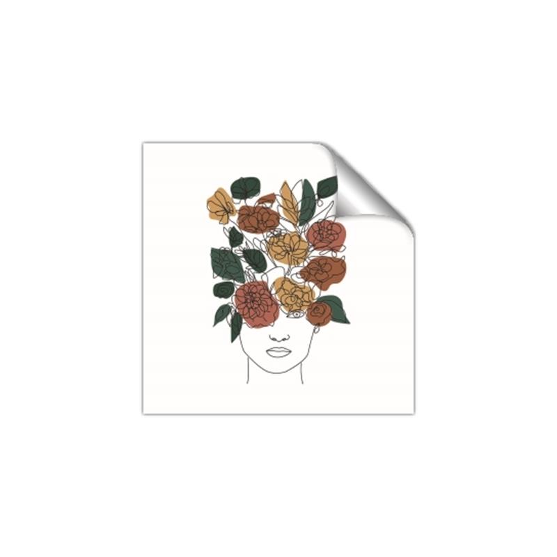 Picture of Fashion Floral Girl  _GroupedProduct_Square_Unframed_Print_Only_