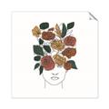 Picture of Fashion Floral Girl  _GroupedProduct_Square_Unframed_Print_Only_