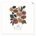 Picture of Fashion Floral Girl  _GroupedProduct_Square_Unframed_Print_Only_