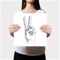 Picture of Peace Sign Hand _GroupedProduct_Square_Canvas_