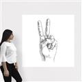 Picture of Peace Sign Hand _GroupedProduct_Square_Canvas_