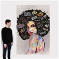 Picture of Graffiti Girl _GroupedProduct_Rectangle_Portrait_Canvas_