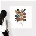 Picture of Fashion Floral Girl  _GroupedProduct_Square_Canvas_
