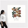 Picture of Fashion Floral Girl  _GroupedProduct_Square_Canvas_