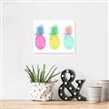 Picture of Colored three pineapples  _GroupedProduct_Rectangle_Landscape_Canvas_