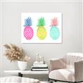 Picture of Colored three pineapples  _GroupedProduct_Rectangle_Landscape_Canvas_