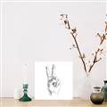 Picture of Peace Sign Hand _GroupedProduct_Square_Canvas_