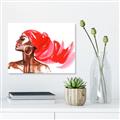 Picture of Watercolor beauty African woman _GroupedProduct_Rectangle_Landscape_Canvas_