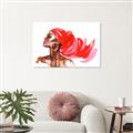 Picture of Watercolor beauty African woman _GroupedProduct_Rectangle_Landscape_Canvas_