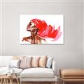 Picture of Watercolor beauty African woman _GroupedProduct_Rectangle_Landscape_Canvas_