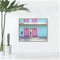 Picture of Blue Motel Suite _GroupedProduct_Rectangle_Landscape_Photography _GroupedProduct_Rectangle_Landscape_Canvas_Framed_