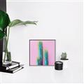 Picture of Neon Cactus _GroupedProduct_Square_Photography _GroupedProduct_Square_Canvas_Framed_