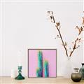 Picture of Neon Cactus _GroupedProduct_Square_Photography _GroupedProduct_Square_Canvas_Framed_