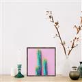 Picture of Neon Cactus _GroupedProduct_Square_Photography _GroupedProduct_Square_Canvas_Framed_