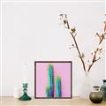 Picture of Neon Cactus _GroupedProduct_Square_Photography _GroupedProduct_Square_Canvas_Framed_