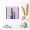Picture of Neon Cactus _GroupedProduct_Square_Photography _GroupedProduct_Square_Canvas_Framed_