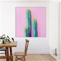 Picture of Neon Cactus _GroupedProduct_Square_Photography _GroupedProduct_Square_Canvas_Framed_