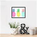 Picture of Colored three pineapples  _GroupedProduct_Rectangle_Landscape_Canvas_Framed_
