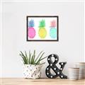 Picture of Colored three pineapples  _GroupedProduct_Rectangle_Landscape_Canvas_Framed_