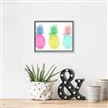 Picture of Colored three pineapples  _GroupedProduct_Rectangle_Landscape_Canvas_Framed_