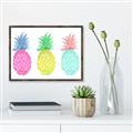 Picture of Colored three pineapples  _GroupedProduct_Rectangle_Landscape_Canvas_Framed_
