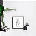 Picture of Peace Sign Hand _GroupedProduct_Square_Canvas_Framed_