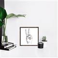 Picture of Peace Sign Hand _GroupedProduct_Square_Canvas_Framed_