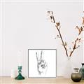 Picture of Peace Sign Hand _GroupedProduct_Square_Canvas_Framed_