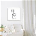Picture of Peace Sign Hand _GroupedProduct_Square_Canvas_Framed_