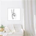 Picture of Peace Sign Hand _GroupedProduct_Square_Canvas_Framed_