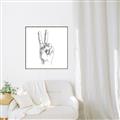 Picture of Peace Sign Hand _GroupedProduct_Square_Canvas_Framed_