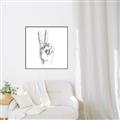 Picture of Peace Sign Hand _GroupedProduct_Square_Canvas_Framed_