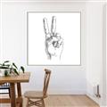Picture of Peace Sign Hand _GroupedProduct_Square_Canvas_Framed_