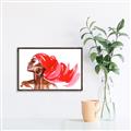 Picture of Watercolor beauty African woman _GroupedProduct_Rectangle_Landscape_Canvas_Framed_