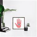 Picture of Hand Eye  _GroupedProduct_Square_Canvas_Framed_