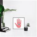Picture of Hand Eye  _GroupedProduct_Square_Canvas_Framed_