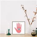 Picture of Hand Eye  _GroupedProduct_Square_Canvas_Framed_