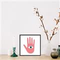 Picture of Hand Eye  _GroupedProduct_Square_Canvas_Framed_