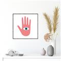 Picture of Hand Eye  _GroupedProduct_Square_Canvas_Framed_