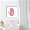Picture of Hand Eye  _GroupedProduct_Square_Canvas_Framed_