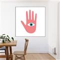 Picture of Hand Eye  _GroupedProduct_Square_Canvas_Framed_