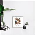 Picture of Fashion Floral Girl  _GroupedProduct_Square_Canvas_Framed_