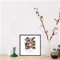 Picture of Fashion Floral Girl  _GroupedProduct_Square_Canvas_Framed_
